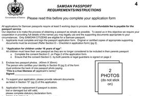 Passport photo guidance document with portrait examples