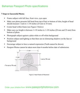 Passport photo requirements document