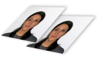 Printed passport photo set