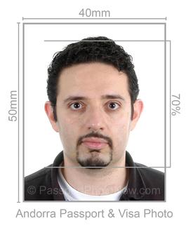 Andorra Passport & Visa Photo requirement