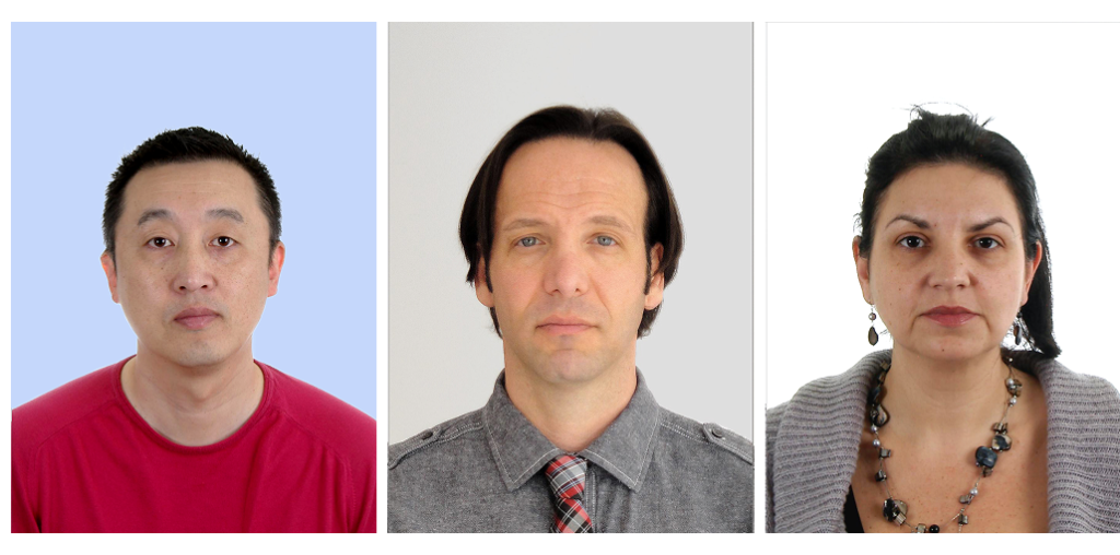 Portrait examples with different backgrounds and lighting