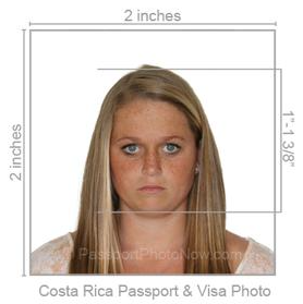 Costa Rica Passport & Visa Photo requirement