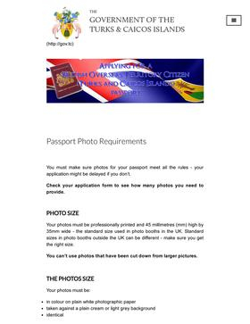 Passport photograph instructions document