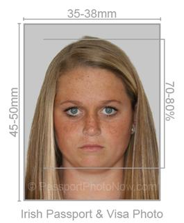 Irish Passport & Visa Photo requirement