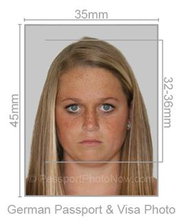 German Passport & Visa Photo requirement