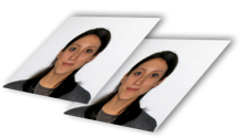 Printed passport photo set