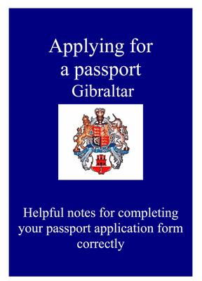 Gibraltar passport application guide cover